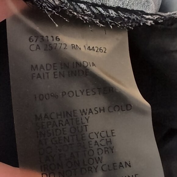 3/$20 Dex Split Back Tunic Blouse Ombre Geometric Short Sleeve Grey Dolman Top - Picture 15 of 15